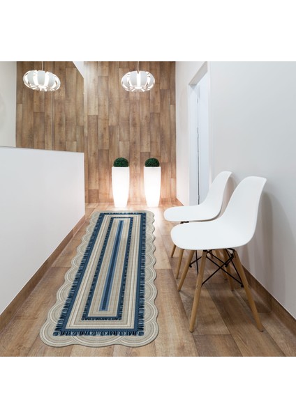 Begonya Lazer Kesim Kaymaz Taban Dijital Baskı Halı ST600163MV08