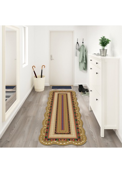 Begonya Lazer Kesim Kaymaz Taban Dijital Baskı Halı ST600169KR07