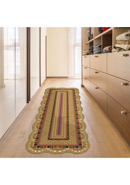 Begonya Lazer Kesim Kaymaz Taban Dijital Baskı Halı ST600171KR02