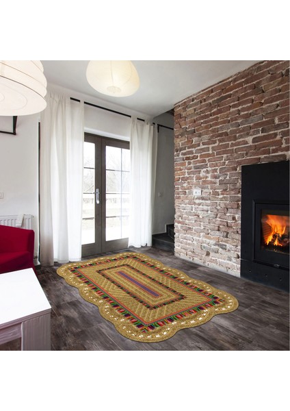 Begonya Lazer Kesim Kaymaz Taban Dijital Baskı Halı ST600171KR07