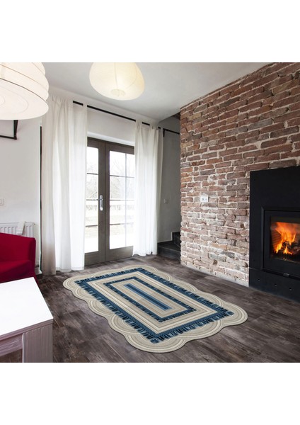 Begonya Lazer Kesim Kaymaz Taban Dijital Baskı Halı ST600163MV05