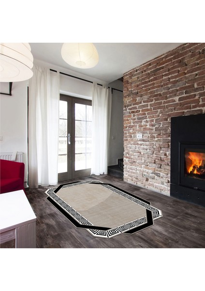Fesleğen Lazer Kesim Kaymaz Taban Dijital Baskı Halı ST600182KR08