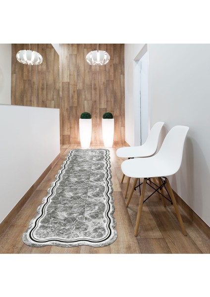 Gül Lazer Kesim Kaymaz Taban Dijital Baskı Halı ST600205GR05