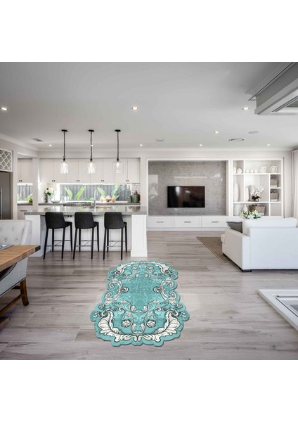 Karanfil Lazer Kesim Kaymaz Taban Dijital Baskı Halı ST600149TR09