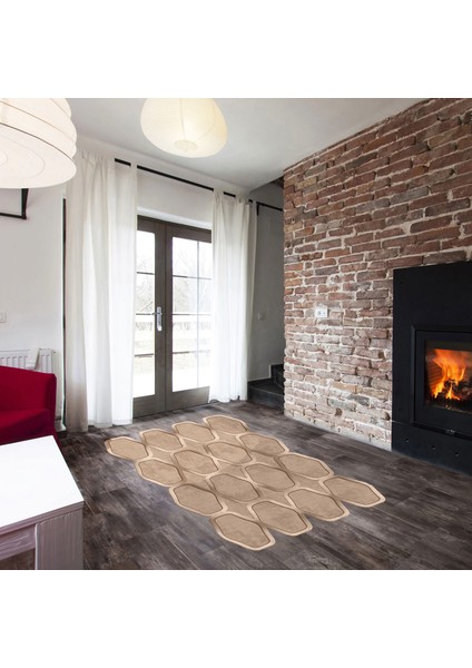 Nergis Lazer Kesim Kaymaz Taban Dijital Baskı Halı ST600145VZ06