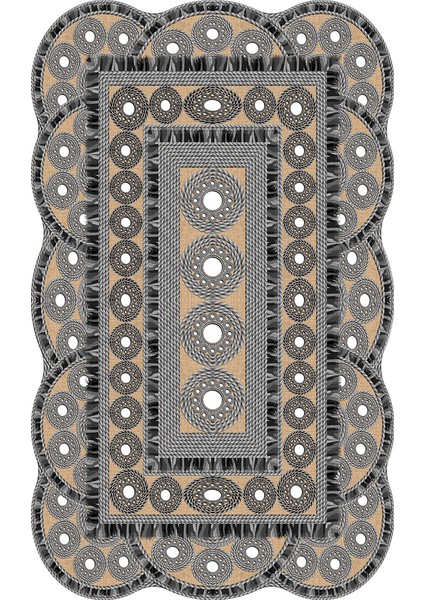 Sümbül Lazer Kesim Kaymaz Taban Dijital Baskı Halı ST600177GR10 fiyatları