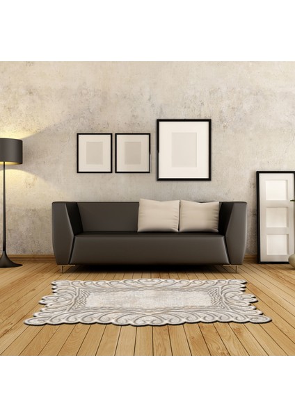 Yıldız Lazer Kesim Kaymaz Taban Dijital Baskı Halı ST600161CM07