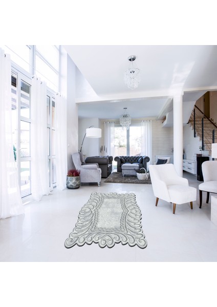 Yıldız Lazer Kesim Kaymaz Taban Dijital Baskı Halı ST600161GR05