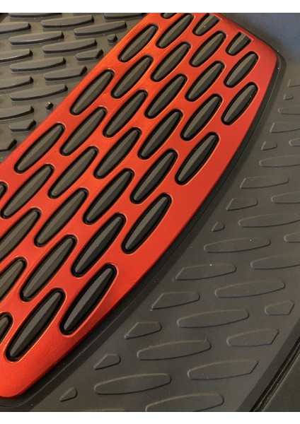 Peugeot 208 2012 Sonrası Paspas Derin Havuzlu Krom Kırmızı modelleri