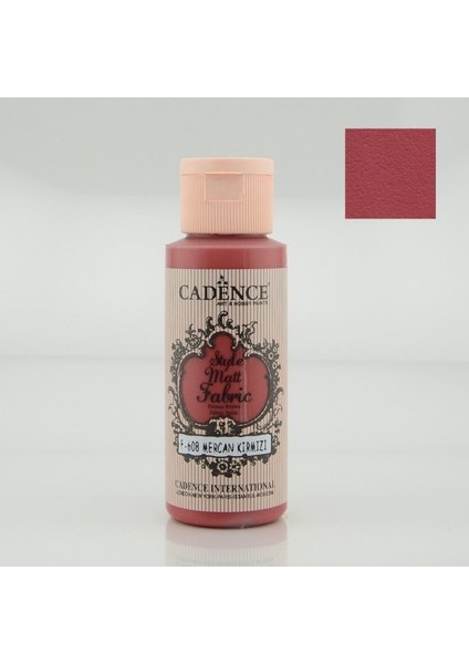 Kumaş Boyası Mat 59 ml Mercan Kırmızı