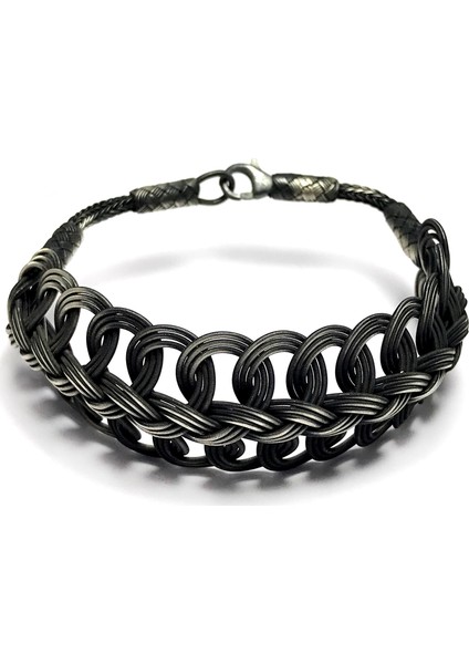 1000 Ayar Kazaziye Unisex Gümüş Bileklik