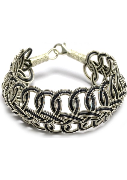 1000 Ayar Kazaziye Unisex Gümüş Bileklik