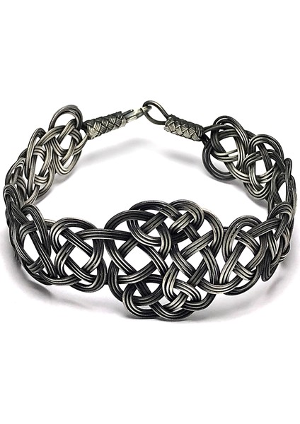 1000 Ayar Kazaziye Unisex Gümüş Bileklik