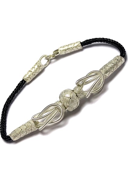 1000 Ayar Kazaziye Unisex Gümüş Bileklik