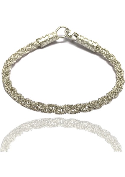 1000 Ayar Kazaziye Unisex Gümüş Bileklik