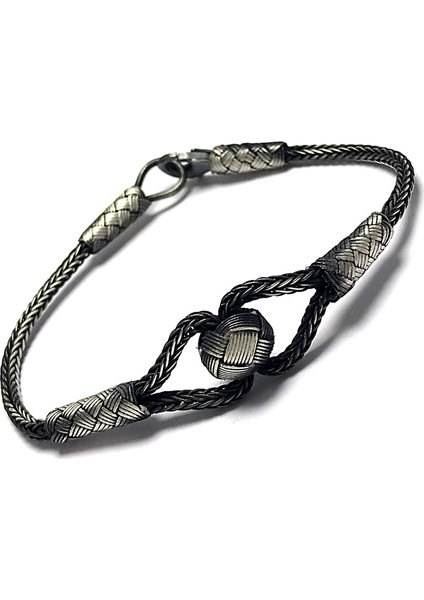 1000 Ayar Kazaziye Unisex Gümüş Bileklik