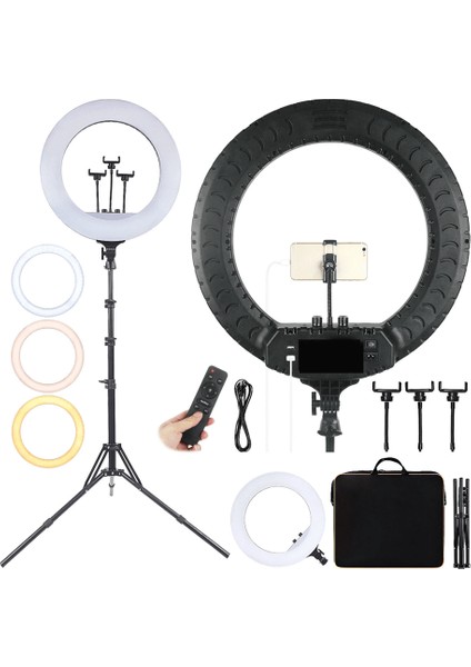 18" Ring Light Kuaför Makyaj Uzaktan Kumandalı + 2 M Ayak