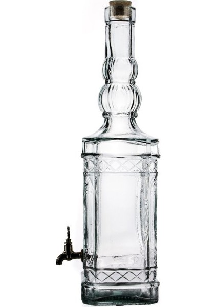 Musluklu Köşeli Yağ Şişesi 3.5 lt