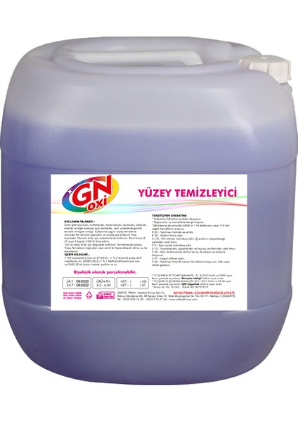 Premium Genel Yüzey Temizleyici 20 kg