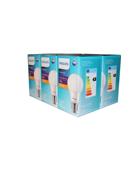 Essential 8W - 60W LED Ampul E27 Sarı Işık 6'lı