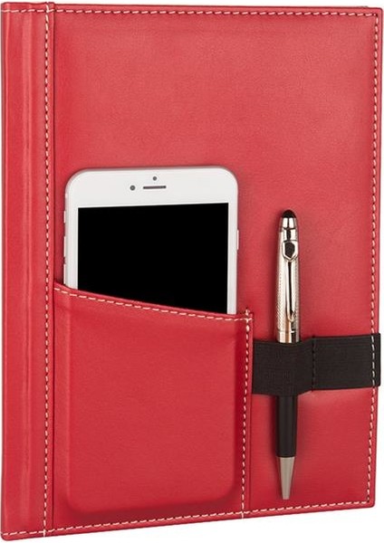 5467 Telefon Kılıflı Çizgili Defter Kırmızı 17 x 24 cm fiyatları