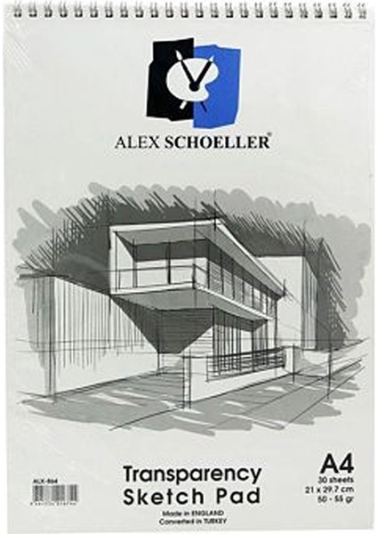 Alex Schoeller Transparancy Sketch Pad Spiralli Eskiz Defteri A4