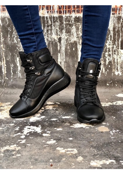 -BA0600 Bağcıklı Siyah Boksör Unisex Spor Postal Bot fiyatları