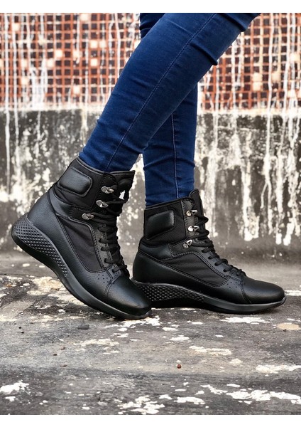 -BA0600 Bağcıklı Siyah Boksör Unisex Spor Postal Bot fırsatları