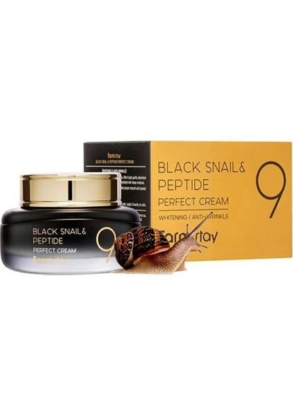 9 Peptit İçeren Black Snail Elastikiyet Arttırıcı ve Nemlendirici Krem 55 mL