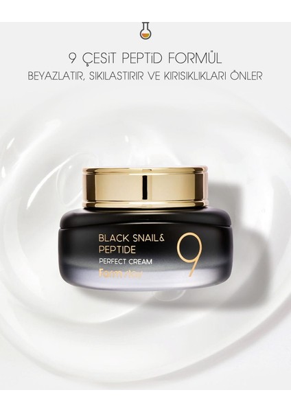 9 Peptit İçeren Black Snail Elastikiyet Arttırıcı ve Nemlendirici Krem 55 mL