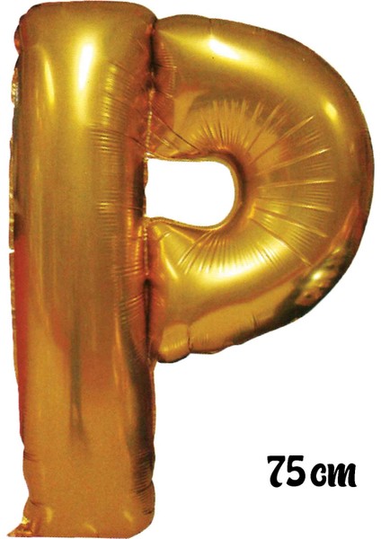 75 cm P Harfi Folyo Balon Altın