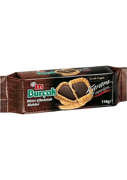 Burçak Bitter Çikolatalı Bisküvi 114 gr (K:12383) -12'Li
