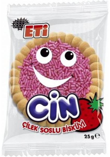 Cin Çilek Soslu Bisküvi 25 gr (K:28322)-36'Lı