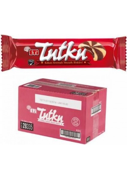 Tutku Kakao Kremalı Mozik Bisküvi 100 gr (K:22335)-24'Lü