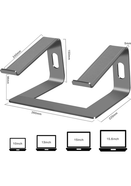 M5 Alüminyum Ergonomik Macbook Bilgisayar Standı Space Gray