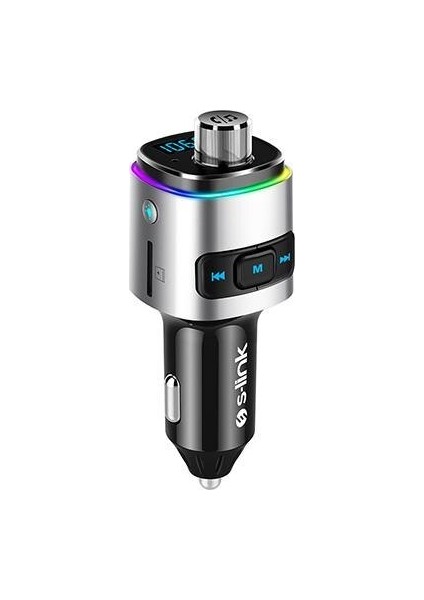 SL-BT225 Rainbow Bluetooth V5 Çift USB QC3.-03.6V-12V/3A F