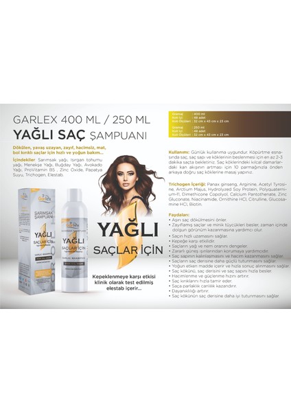 Sarımsak Şampuanı 250 ml Yağlı Saçlar fiyatları