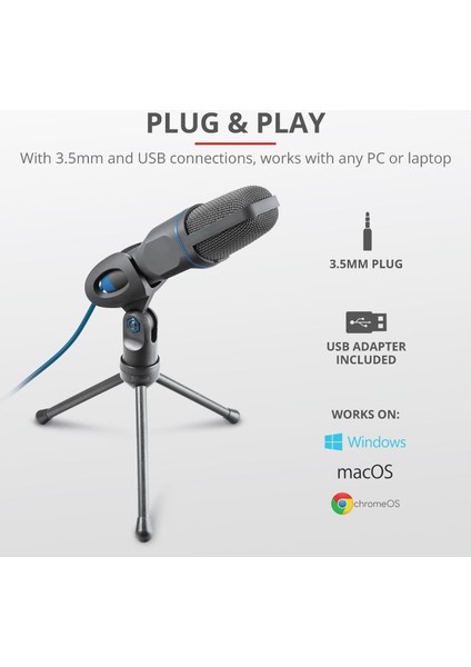 23790 Mic Mico USB 3.5mm Mikrofon