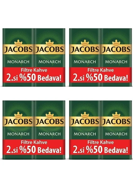 Set 8 adet Jacobs Monarch Filtre Kahve 500 gr