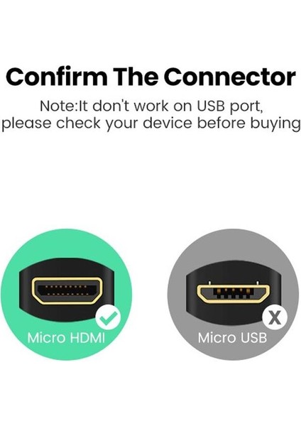 Micro HDMI To HDMI Dönüştürücü Kablo 22 cm indirimleri