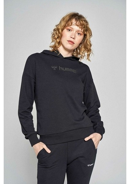 Dami Kadın Siyah Kapüşonlu Sweatshirt