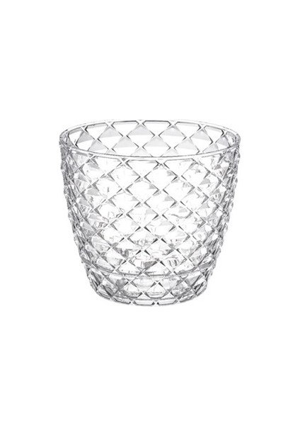 Büyük Boy 5 lt Tabaklı Kristal Şeffaf Orkide Saksısı KAP03