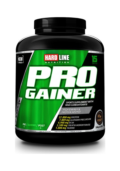 Hardline Nutrition Progainer 3000 gr. Çikolata