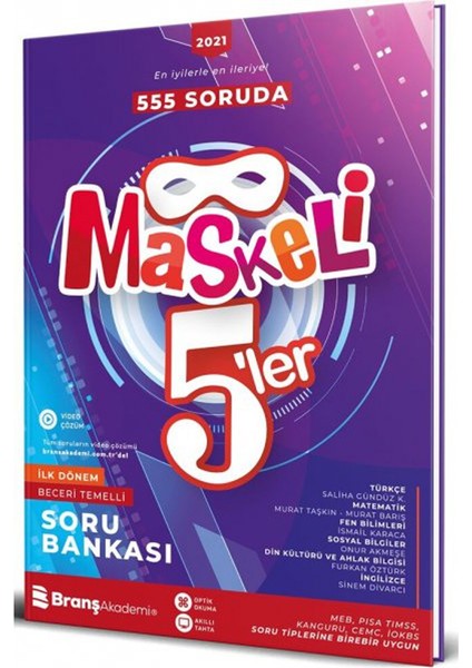 Branş Akademi 5. Sınıf Maskeli 5'ler Ilk Dönem Beceri Temelli Soru Bankası