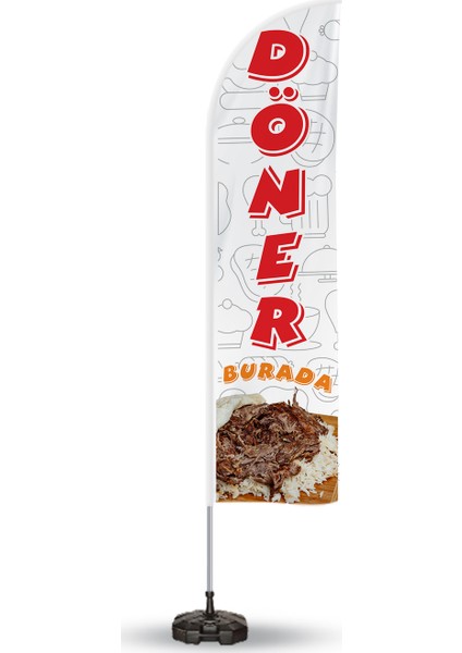 Döner Temalı Yelken ve Reklam Bayrağı
