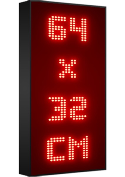 Kırmızı Kayan Yazı LED Tabela 64 x 32 cm Tek Taraflı