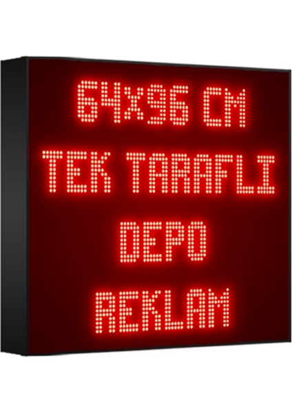 Kırmızı Kayan Yazı LED Tabela 64 x 96 cm Tek Taraflı