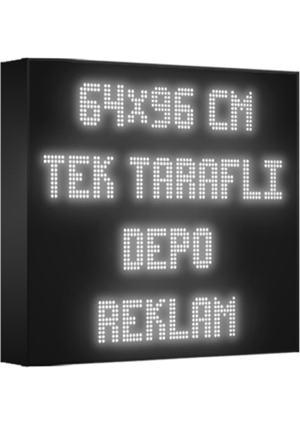 Depo Tabela Reklam Beyaz Kayan Yazı LED Tabela 64 x 96 cm Tek Taraflı