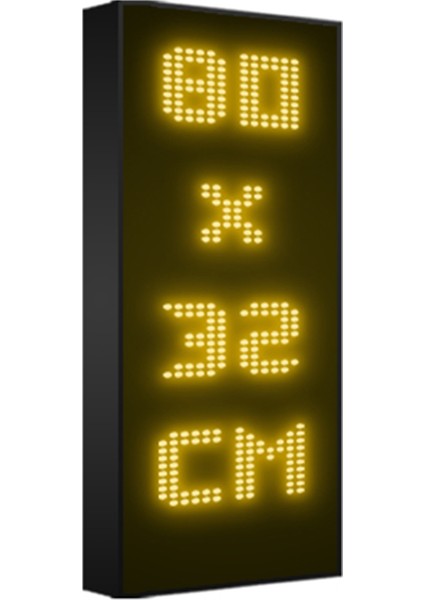 Depo Tabela Reklam Sarı Kayan Yazı LED Tabela 80 x 32 cm Tek Taraflı