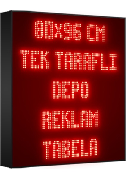 Kırmızı Kayan Yazı LED Tabela 80 x 96 cm Tek Taraflı